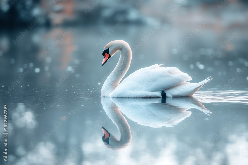 Fototapeta premium swan on the water