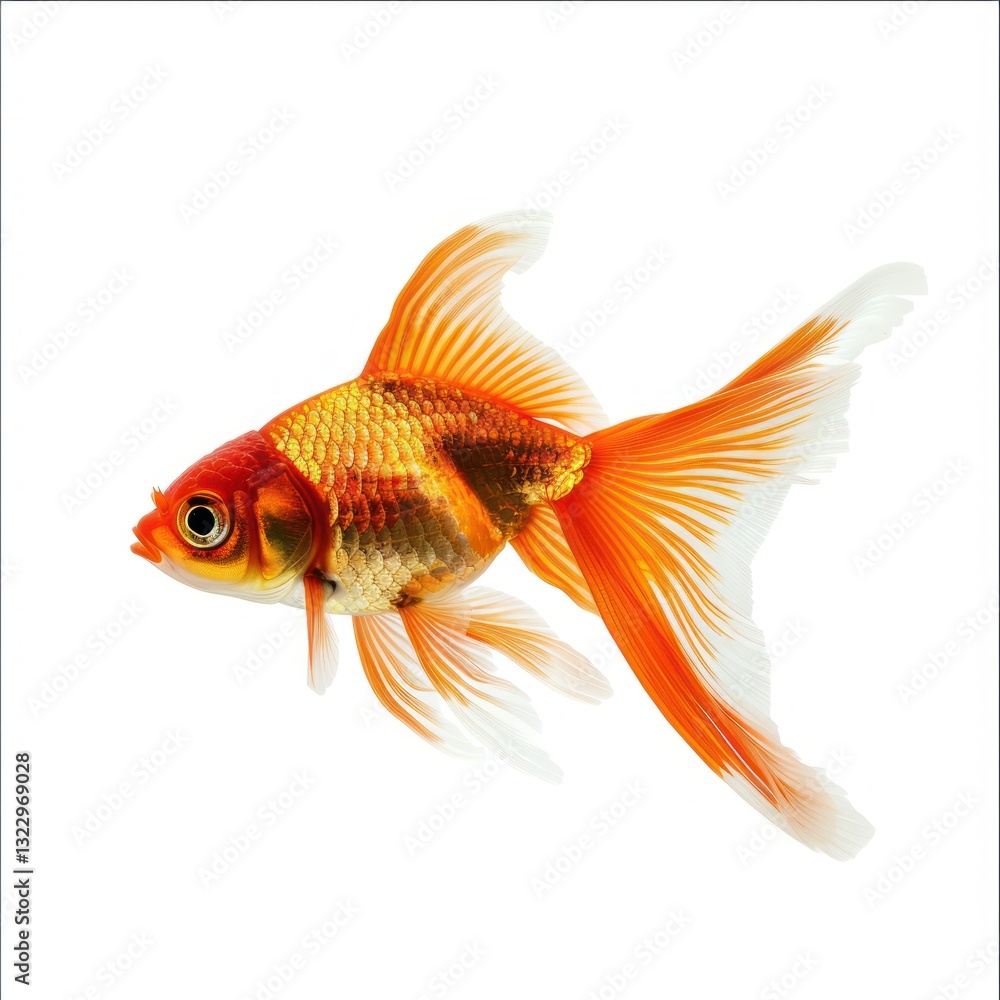 Fototapeta premium Goldfish isolate on white background