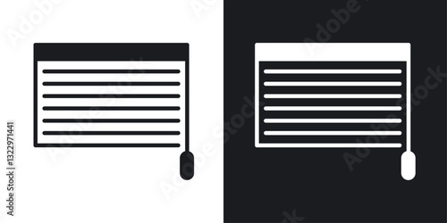 Blinds vector icon set in solid style.