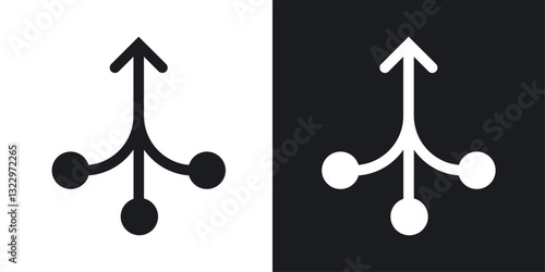 Consolidation vector icon set in solid style.