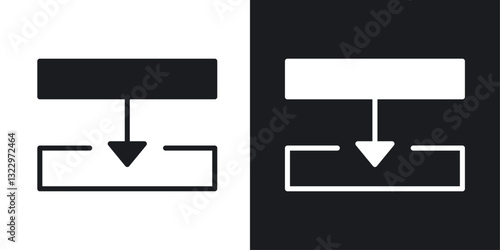 Diagram next vector icon set in solid style.