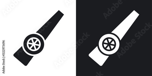 Kazoo vector icon set in solid style.