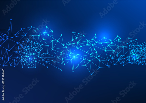 Technology background. The interconnected and branched lines represent the connectivity and transmission of massive amounts data via the Internet, which provides access information all over the world