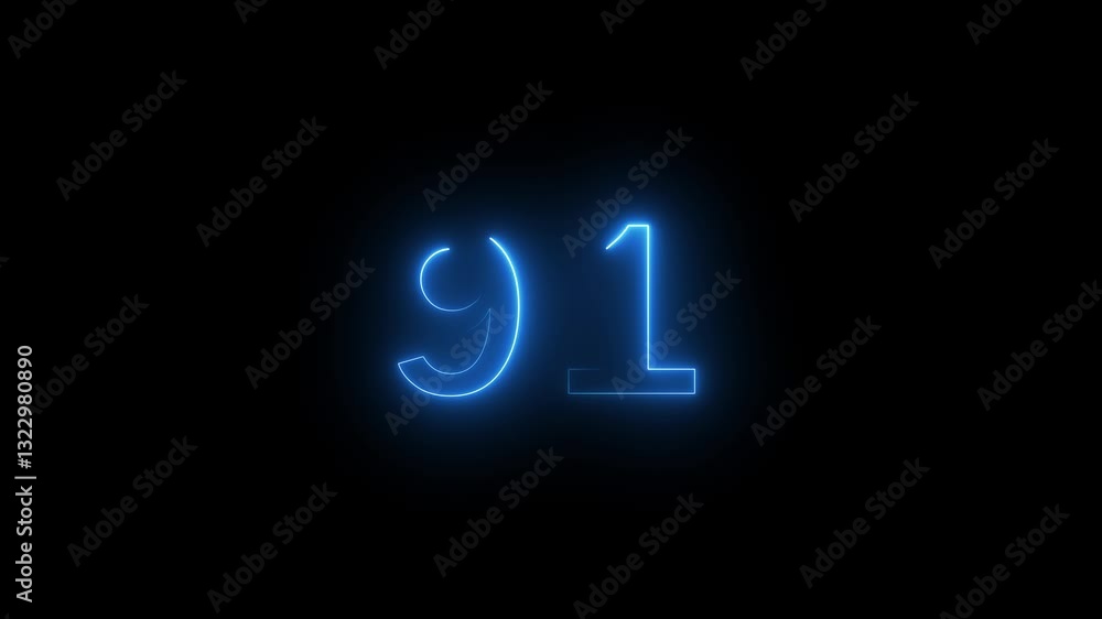 neon text 91 number countdown icon background 4k animation .Neon number 91 with alpha channel, neon numbers, Bright neon glowing number 91, Energy Neon blue Number 91 Animation neon text 91 number countdown icon background 4k animation .Neon number 91 with alpha channel, neon numbers, Bright neon glowing number 91, Energy Neon blue Number 91 Animation