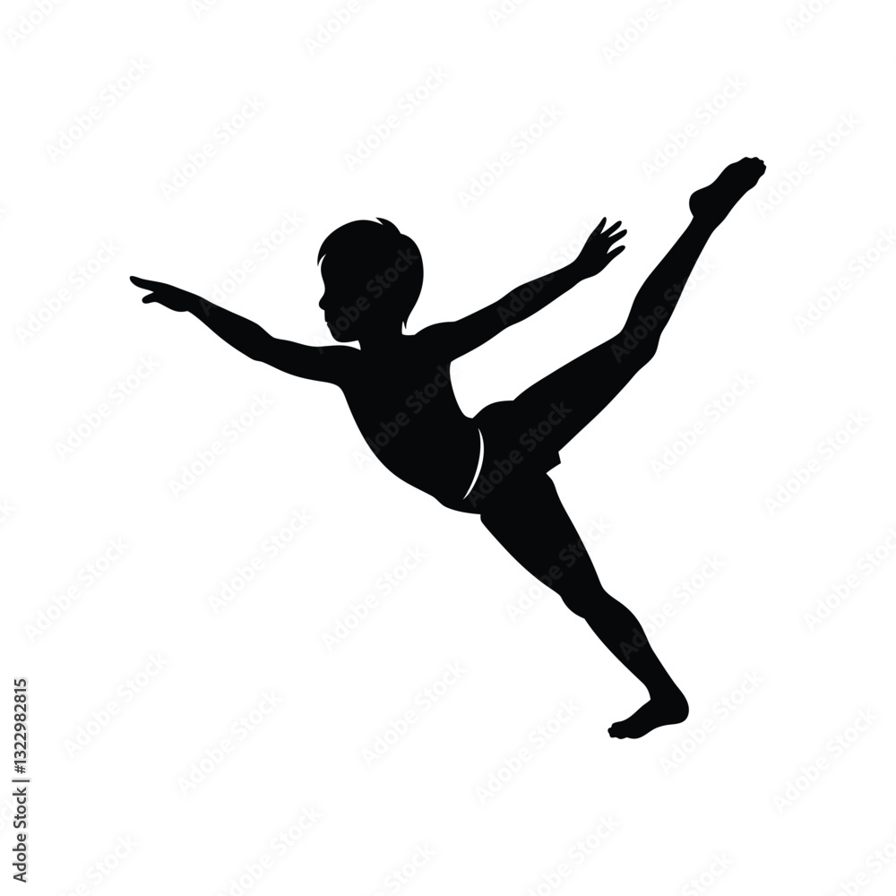 the boy is gymnastics silhouette art the boy is gymnastics silhouette art