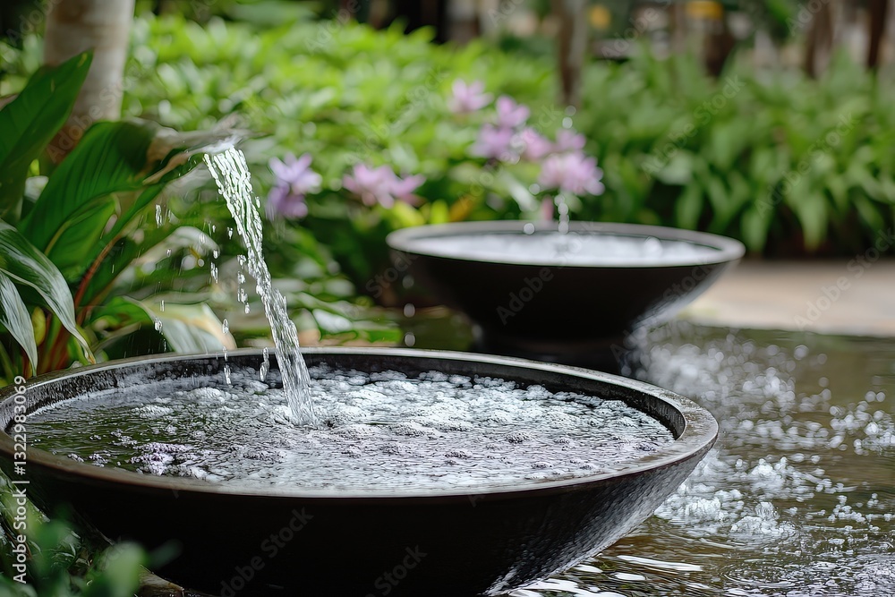 Experience Tranquility With Soothing Water Features and Gentle Sounds of Fountains in a Serene Garden Setting Experience Tranquility With Soothing Water Features and Gentle Sounds of Fountains in a Serene Garden Setting