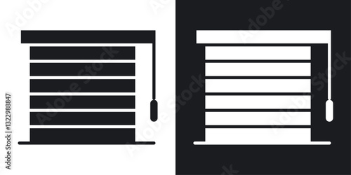 Blinds icons pack in solid style