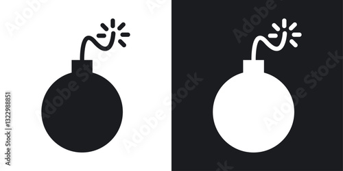 Bomb icons pack in solid style