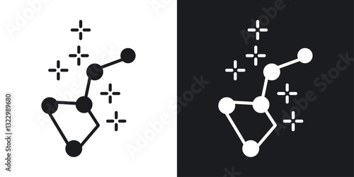 Constellation icons pack in solid style