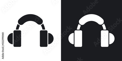 Ear muffs icons pack in solid style