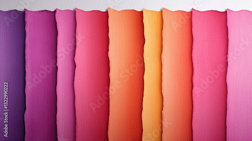 Digital watercolor painting abstract background concept. Colorful layers of paper showcasing a gradient from purple to pink, ideal for backgrounds.