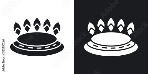 Fire burner icons pack in solid style