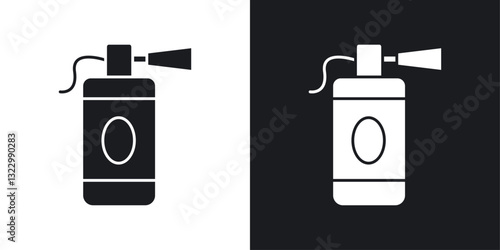 Fire extinguisher icons pack in solid style