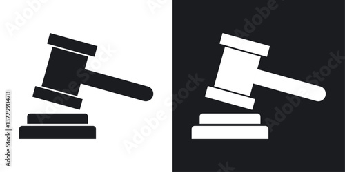 Gavel icons pack in solid style