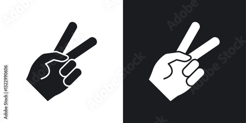 Hand scissors icons pack in solid style