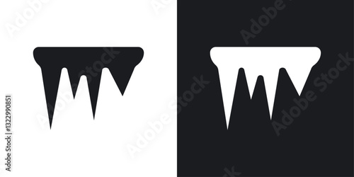 Icicles icons pack in solid style