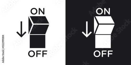 Light switch off icons pack in solid style