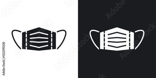 Mask face icons pack in solid style