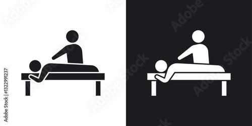 Massage icons pack in solid style