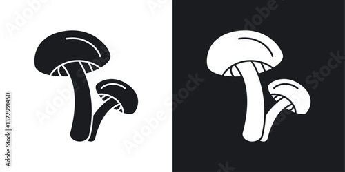 Mushroom icons pack in solid style