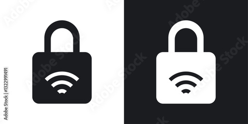 Nfc lock icons pack in solid style