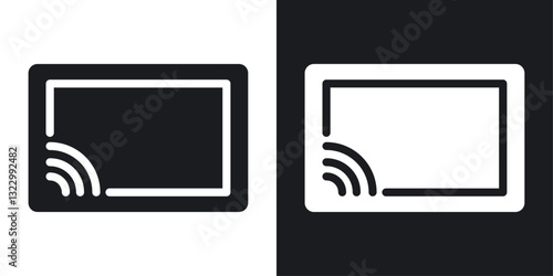 Screencast icons pack in solid style