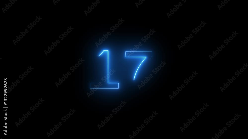 neon text 17 number countdown icon background 4k animation .Neon number 17 with alpha channel, neon numbers, Bright neon glowing number 17 Energy Neon red Number 17 Animation neon text 17 number countdown icon background 4k animation .Neon number 17 with alpha channel, neon numbers, Bright neon glowing number 17 Energy Neon red Number 17 Animation
