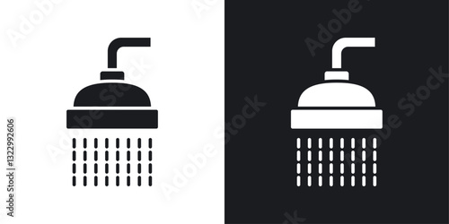 Shower icons pack in solid style