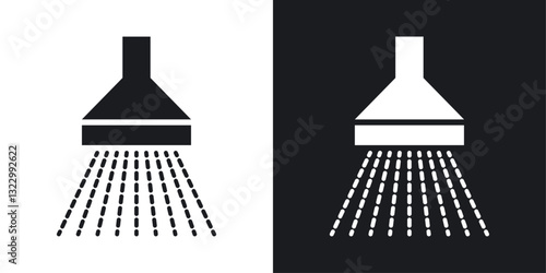 Shower down icons pack in solid style