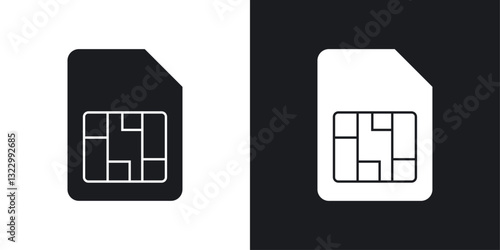 Sim card icons pack in solid style