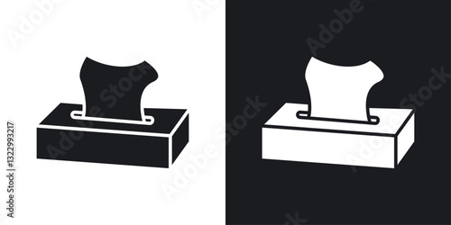Tissue box icons pack in solid style