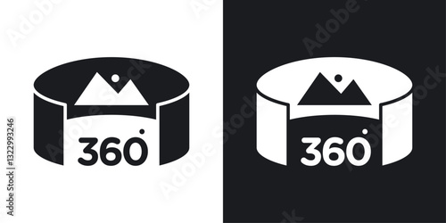 Tour virtual icons pack in solid style