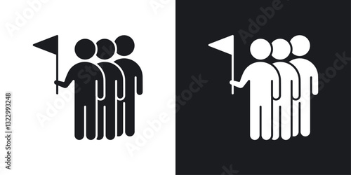 Tour guide people icons pack in solid style
