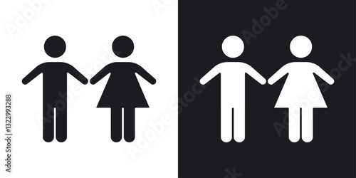 Toilet icons pack in solid style