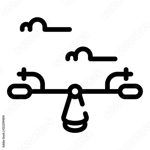 seesaw Line Icon