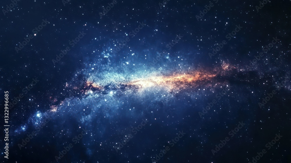 Obraz premium Cosmic Nebula Celestial Explosion Background