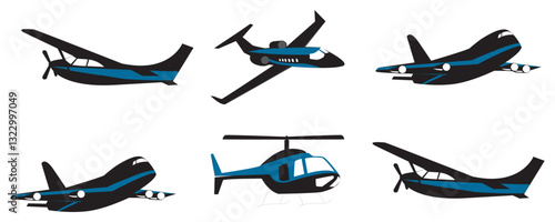 Airplanes sand helicopters