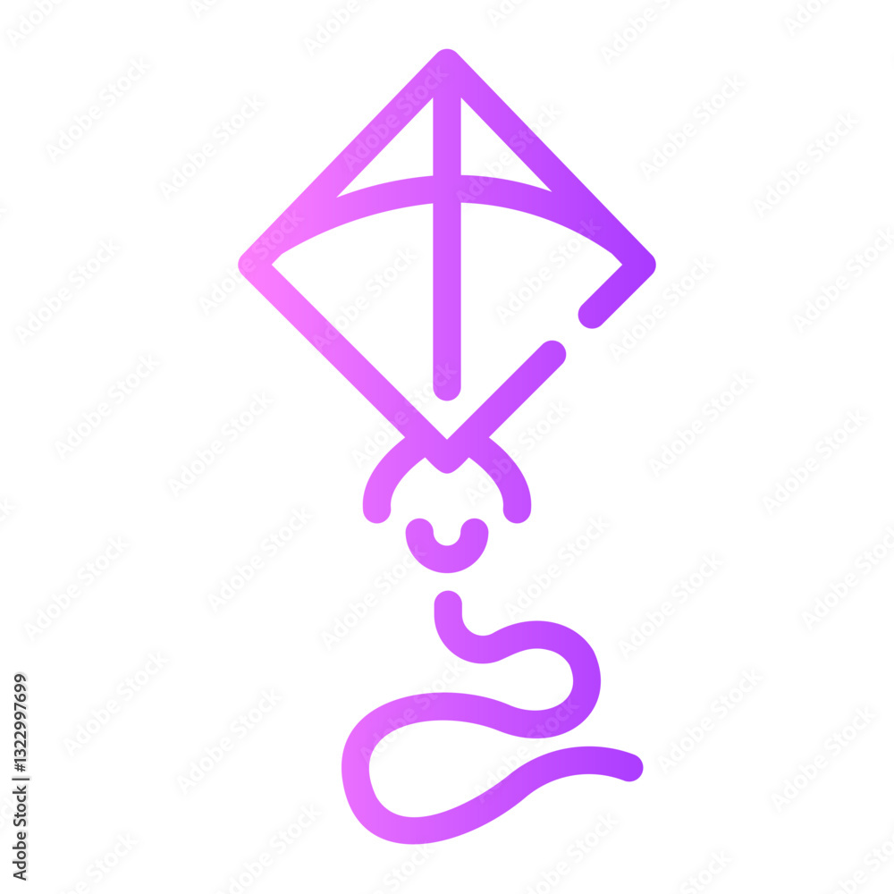 Fototapeta premium kite Line Gradient Icon