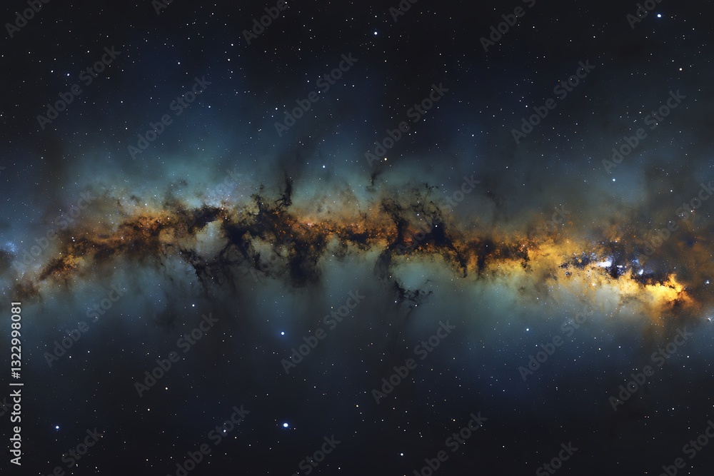 Obraz premium Stunning Panoramic View of the Milky Way Galaxy from Space