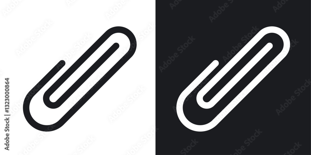 Attachment clip icons pack in solid style Attachment clip icons pack in solid style