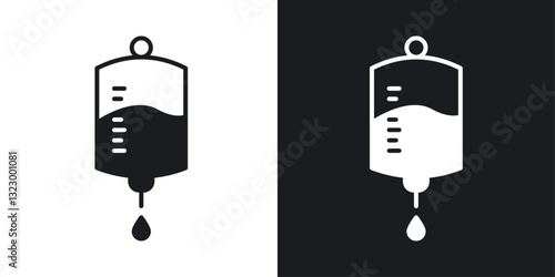 Blood transfusion icons pack in solid style