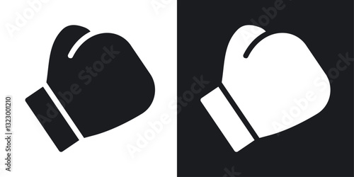 Boxing glove icons pack in solid style
