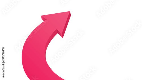 U Turn Arrow Pointing as a Symbol of a Change in Plans