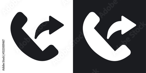 Call outgoing icons pack in solid style