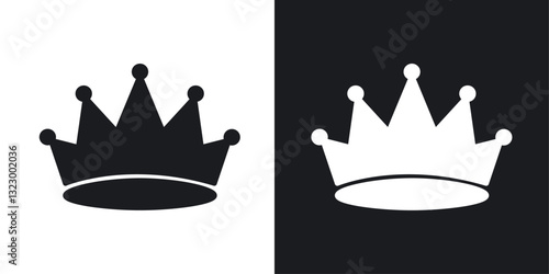 Crown icons pack in solid style