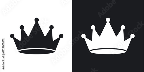 Crown icons pack in solid style