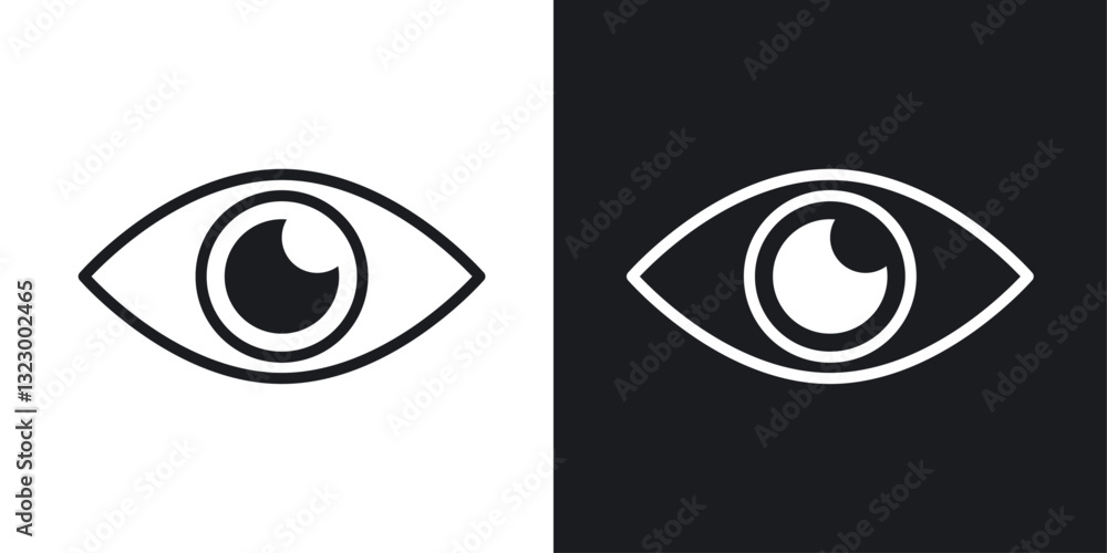 Eye icons pack in solid style Eye icons pack in solid style