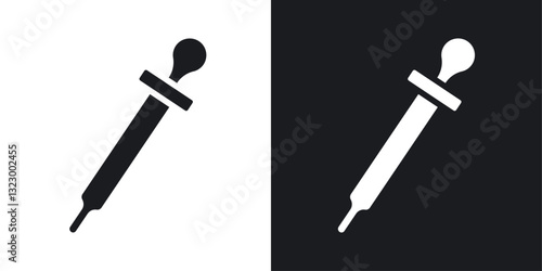 Eye dropper icons pack in solid style