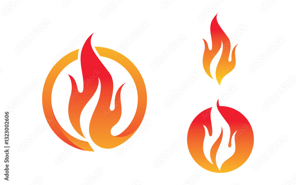 Flames icon Logo illustration vector design template v.11 Flames icon Logo illustration vector design template v.11