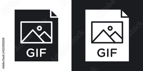Gif icons pack in solid style